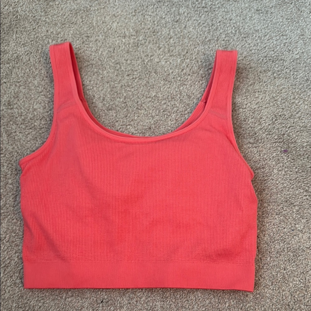 Jockey Pink Fitted Crop Tank Top